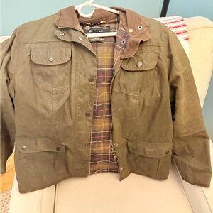 Barbour Brown Plaid Lined Jacket
